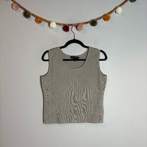 Ming Wang grey sleeveless sweater tank